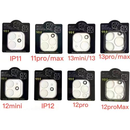 50PCS For IPHONE 12 pro max/11 Pro Max/5.8''/6.1''/6.5'' 3D Full Covered Clear Back Camera lens Tempered Glass screen protector