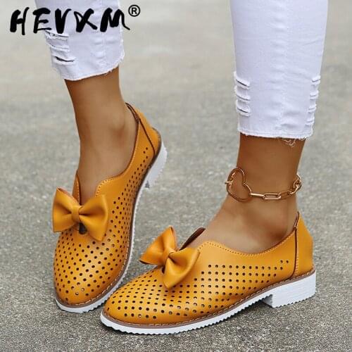 2021 Summer Loafers Bowtie Women Flats Pointed Toe Spring Shoes For Woman Platform Female Slip On Fotwear Womens Plus Size