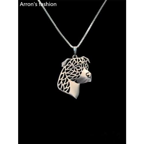 American Staffordshire Terrier jewelry pendant women statement necklace men