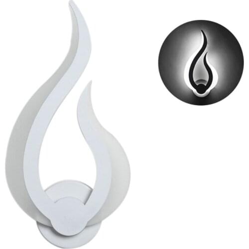 1 Set LED Light Modern Wall Lamp Acrylic Sconce 10W AC90-260V Flame Shape Indoor Bathroom Bedroom Living Room Hallway Art