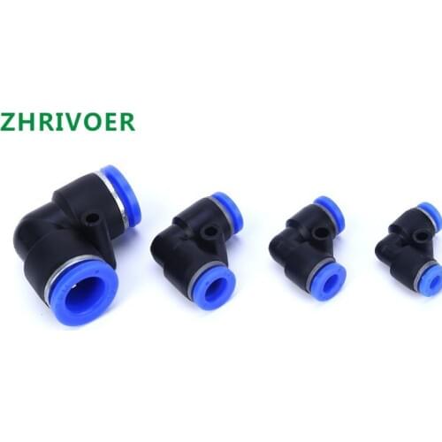 10Pcs Pneumatic L Type elbow fitting Plastic Pipe Connector Quick Fitting PV4 6 8 10 12MM