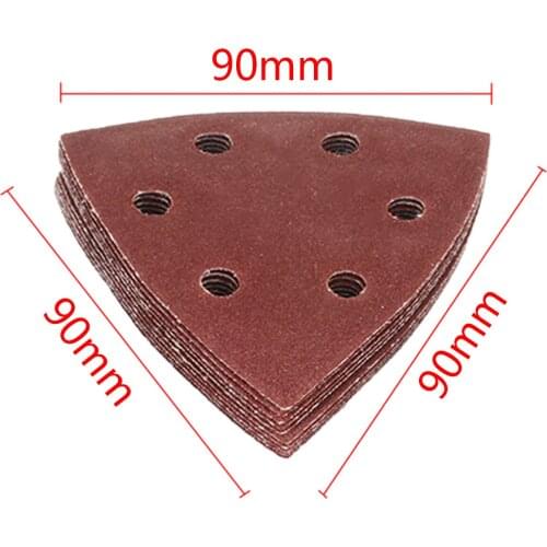 50Pcs/set 90mm Sanding Sheets Mouse Detail Sander Pads Sandpaper 40 60 80 100 120 Grit For for Grinding Polishing Tool