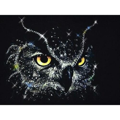 5D DIY diamond embroidery black owl diamond painting Cross Stitch full square drill Rhinestone mosaic home decoration
