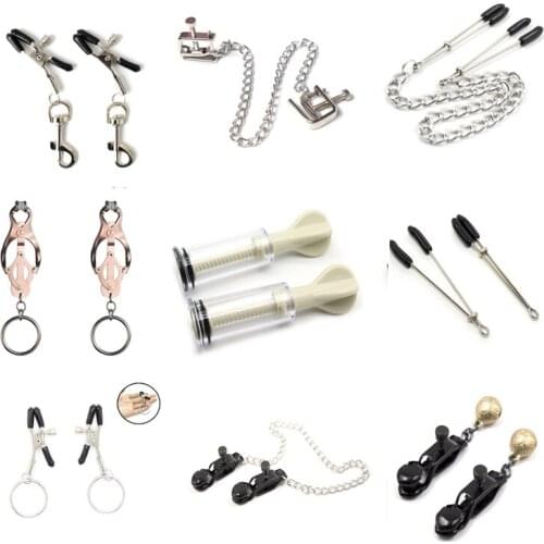 BDSM Metal Nipple Clamp,Breast Clip,Nipple Clip,Breast Clamp,Female Breast Clip Clitoris Clips Adult Game Costume Sex Toys