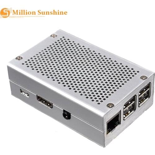 Free shipping Aluminum Alloy Case Cover Metal Enclosure For Raspberry Pi 3 Model B Pi 2 B / B