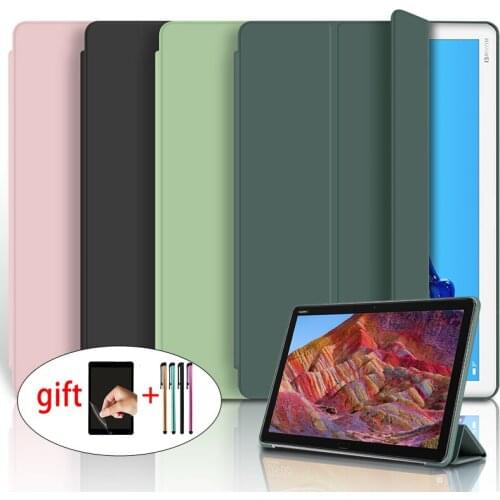 PU Leather Case For Huawei MediaPad M5 lite 10 10.1"Tablet Case For Huawei For HuaWei MatePad 10.4 Pro 10.8 5G Cover+film+pen