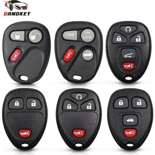 Dandkey 10pcs For Buick Hummer H3 GMC For Chevrolet Colorado Isuzu Car Key Case 3/4/5 Buttons Remote Key Shell Fob Blank Cover