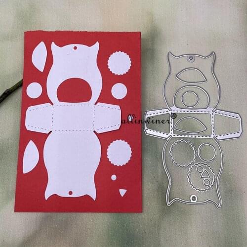 Owl decoration box Metal Cutting Dies Stencils For DIY Scrapbooking Decorative Embossing Handcraft Die Cutting Template