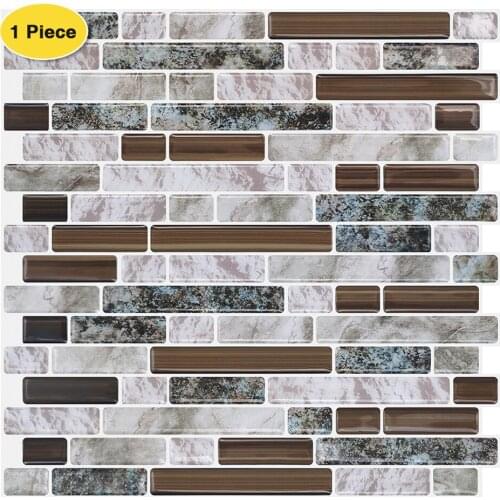 Erzaa 12x12 Inch Self Adhesive Wall Tiles Kitchen Waterproof 3D ​Peel and Stick Backsplash Decoration