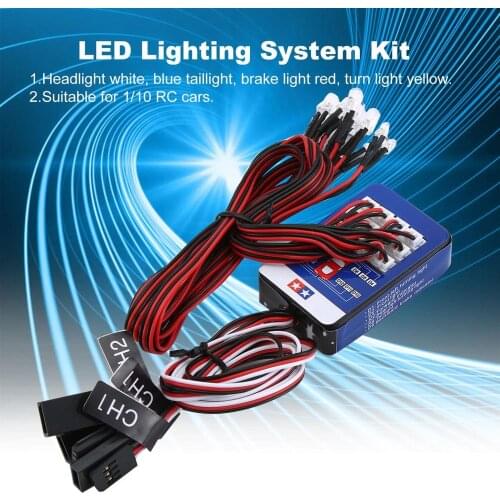 Hot Sale 12 LED Lighting Kit Steering Brake Simulation Flash Light For 1/10 RC Car For Yokomo For Tamiya Exquisitely Designed