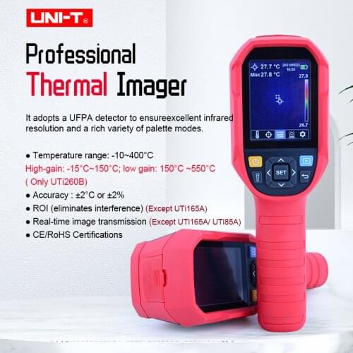 UNI-T Industrial-grade 2.8" TFT Screen Thermal Imager Thermometer UTi260B Automotive Inspection Pipeline Temperature Screening