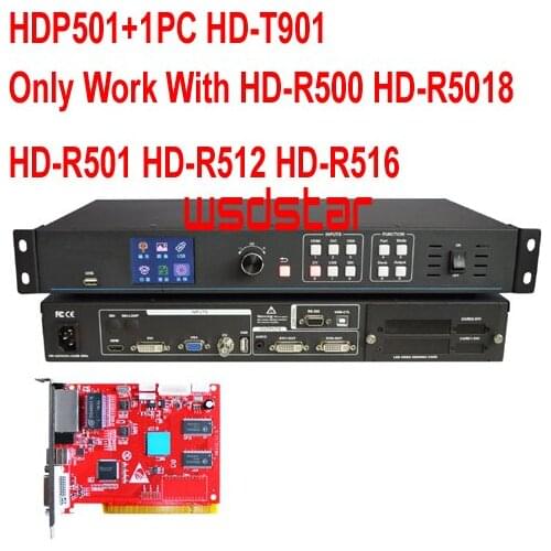 HDP501+1PC HD T901 Full color LED Display Screen video Processor 1920*1200 1920*1080 New Design 2019 Hot Sales