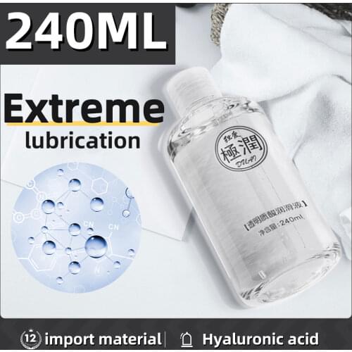Hyaluronic acid lubricant 240/480ml sex toys anal lubrication grown ups Mens 18 + water soluble easy to clean