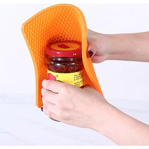 Creative Silicone Square Table Mat Placemat Heat Resistant Coaster Kitchen Supplies Tableware Solid Color Thicken Pot Holder Pad