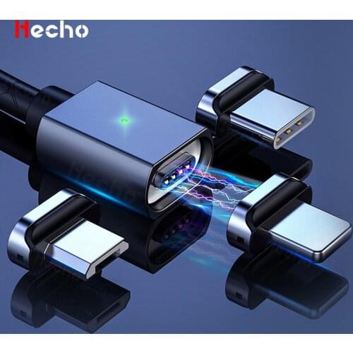 3A Magnetic Micro USB Type C Cable For iPhone 12 11 Huawei P40 P30 Xiaomi 11 Redmi Mobile Phone LED Fast Charging Data Cord