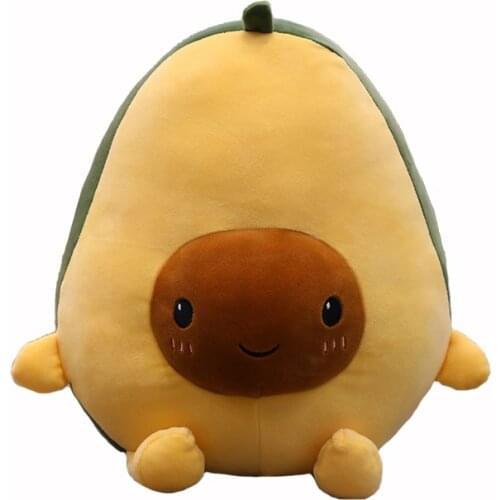 Cute Avocado Stuffed Plush Toy Soft Baby Appease Doll Cartoon Fruit Pillow Sofa Cushion Kids Room Decor Christmas Birthday Gifts