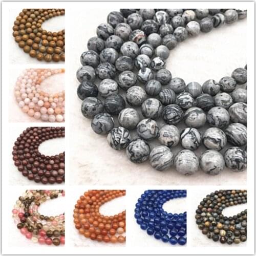 Wholesale 6/8/10mm Natural Stone Beads Howlite Loose Spacer Beads For Jewelry Making DIY Bracelet Necklace Strand 15.5