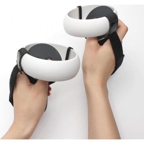 Semi-Enclosed Silicone Non-Slip Touch Controller Handle Cover Adjustable Wrist Strap Washable Covers for Oculu s Quest 2 Handle