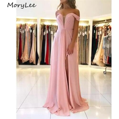 Pink Evening Dresses Sweetheart Sleeveless A-Line Floor Length With Lace Up Back Evening Gowns vestidos de fiesta de noche