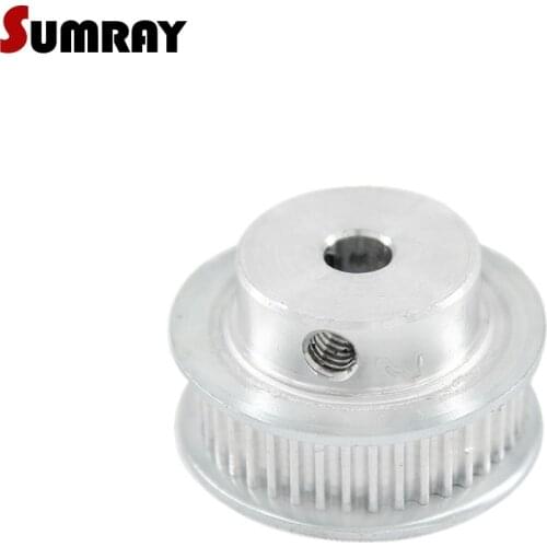 SUMRAY 2GT Timing Pulley 38T Bore 5/6/6.35/7/8/10/12mm Toothed Pulley Wheel 11mm Belt Width 2GT Motor Belt Pulley for 3D Printer