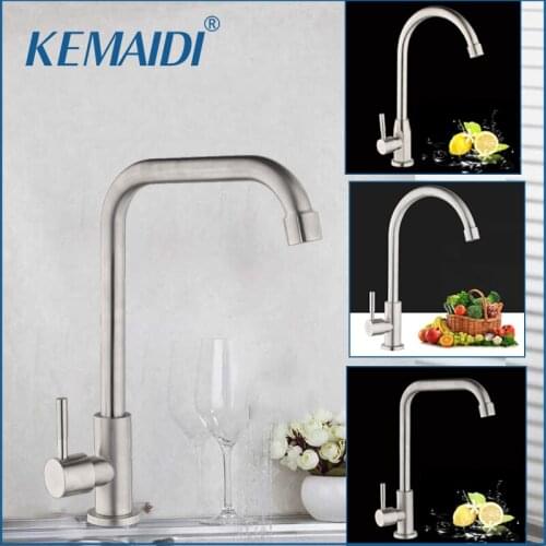 KEMAIDI Single Handle Kitchen Sink Basin Faucets Only Cold Water Faucets Basin Sink Tap Water Kitchen Faucets Deck Mounted Tap