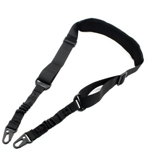 Tactical Quick Release 2 Point Sling with Soft Shoulder Pad Adjustable Outdoor Hunting Bungee Rifle Sling Accessories