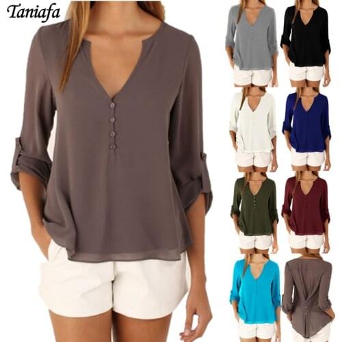 TANIAFA Womens Chiffon Blouses