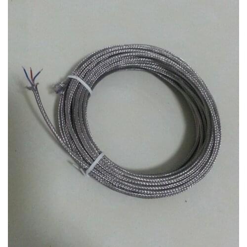 Three core PTFE thermocouple PT100 Platinum resistance Stainless Steel shield extension wire
