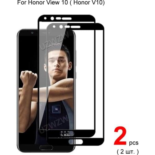 2pcs For Honor View 10 Glass Full Cover Tempered Glass For Honor View 10 V10 Screen Protector Protective Glass