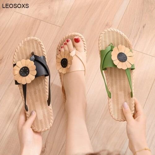 Womens Summer New 2021 Flip Flops Non-slip Flat Flip Flops Fashion Sandals And Slippers All-match Beach Shoes