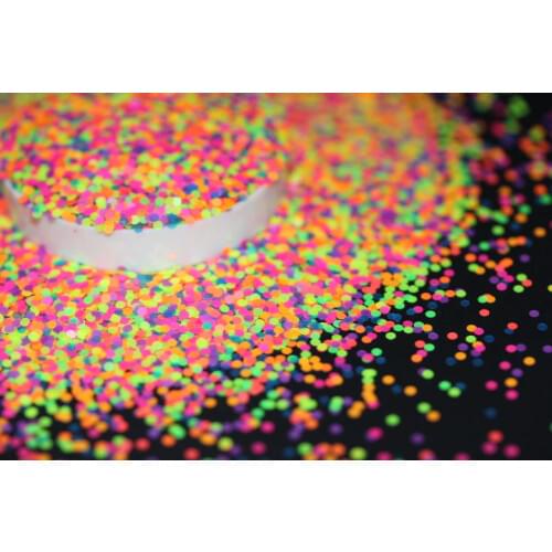 1mm solvent-resistant glitter neon light dots glitter Circle shape Glitter for Resin Acrylic Nails DIY Dec