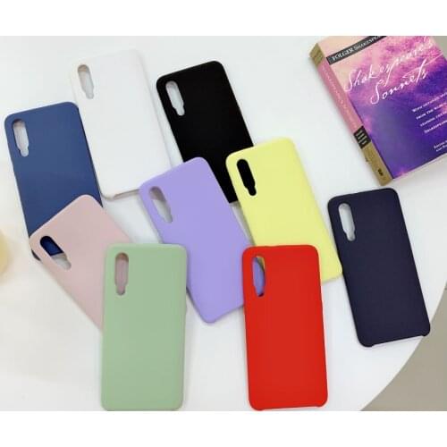 100%Original xiaomi mi 9 Silky Soft-Touch Finish Case Back Liquid Silicone Protective Cover for MI9 with logo Anti-fall 6.39Inch