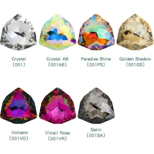 12/17mm Trilliant Fancy Stone Point Back Crystal Crafts Decoration Glue on Rhinestone Crystal Glass strass K9 Gems Accessory