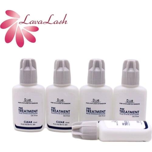 5 Bottles For Eyelash Extension Glue Pre Treatment Oil Free Korea Keep Lashes Stay Longer Make Glue Stronger 15ml Firm Makeup