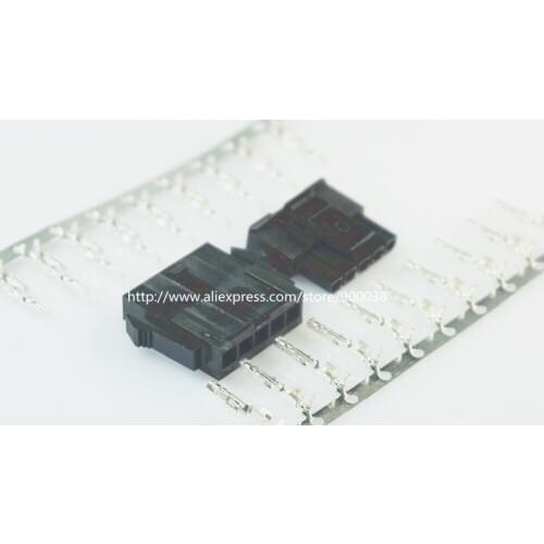 5 sets Micro-Fit 3.0 mm connector 1x5 Pin Plug Housing Panel Mount Ears Receptacle Housing Single Row terminal female and male