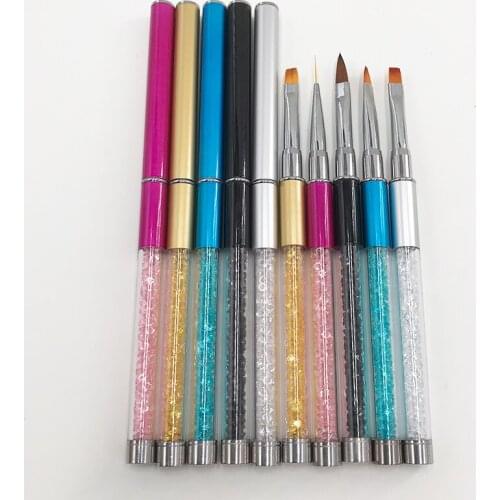 5Pcs/set Nail Art Dotting Pen Acrylic Drawing Liner Flower Brush Rhinestone Manicure Brush Nail Charms Beauty Tools