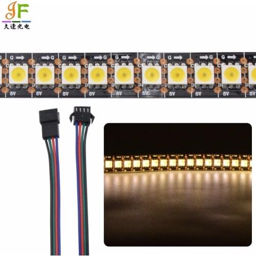 5X 1M DC5V SK9822 Warm White Cool White Addressable 5050 flexible led pixel strip IP65 Waterproof 144leds/m DATA and CLOCK