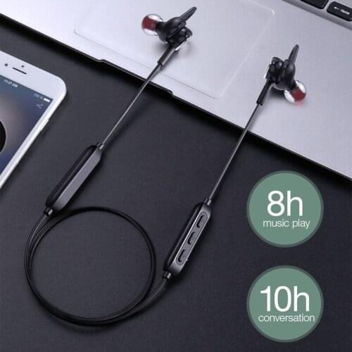 ENGLAI D02 wireless bluetooth headset sports mini dual stereo in-ear universal neck hanging magnetic earphones explosion models