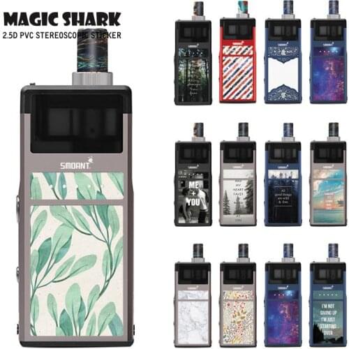 English Words China Flower Colorful Simple Leaf PVC Case Sticker for Pasito Pod Vape Film Cover for Smoant Pasito