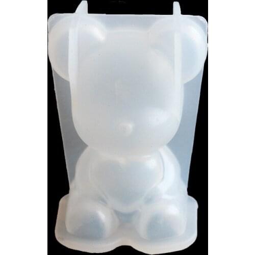 Love Bear Silicone Mold Bear Sit Bear Aromatherapy Gypsum Ornaments Mold B126