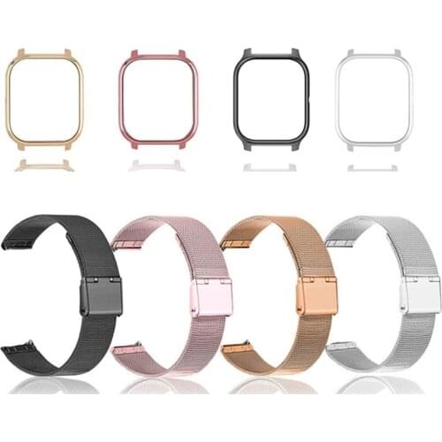 Milanese Metal Strap For Xiaomi Amazfit GTS2 GTS 2 Mini Smart Watch Case Bracelet For Amazfit GTS Wrist StrapProtector Case