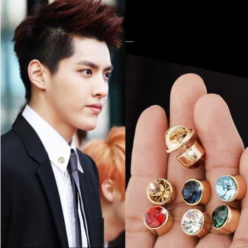 Mini Lapel Pin Brooches collar blouse garment Brooch for shirts Suit ornament accessories for business men