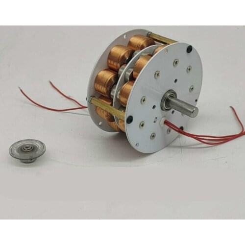 50W-60W Miniature Double-layer Disc Generator with Iron Core Multi-pole Three-phase AC Permanent Magnet Brushless