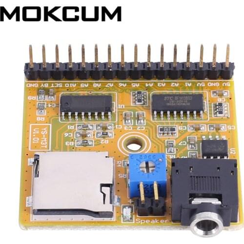 DC 5V MP3 Voice Player Module 4ohm 8ohm 3W Power Amplifier Module 63 Music for MCU Controller 32G maximum memory Support