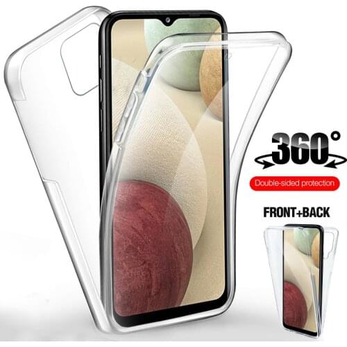 360 Degree Clear Full Protection Soft TPU Case Cover For Samsung GalaxyA12 Galaxy A12 A 12 SM-A125F/DSN 6.5'' Shockproof Coque