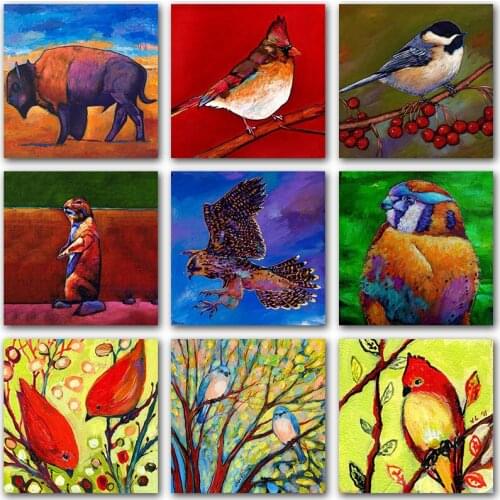 Full Square&Round 5D DIY Diamond Painting Kit Paint Animals cow Little bird eagle embroidery mosaic Cross stitch home decor Sale