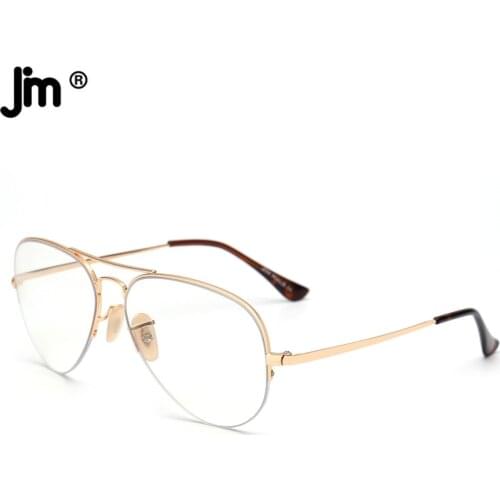 Semi-rimless Pilot Blue Light Glasses for Men Women Computer Anti Blue Ray Eyeglasses