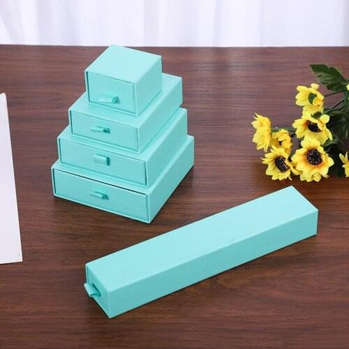 Jewelry Organizer Drawer Boxes for Ring Necklace Bracelet Earrings Holder Jewelry Display Stand Kraft Paper Gift Box Packaging