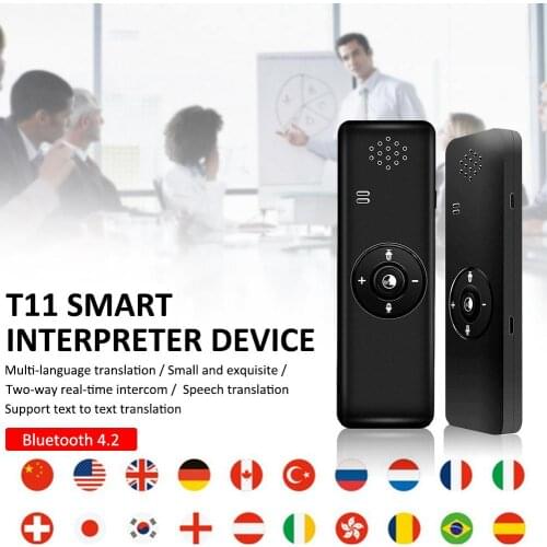 Portable Smart Language Translator Device Real Time Handheld T11 Interpreter Support 40 Languages For Learning Business