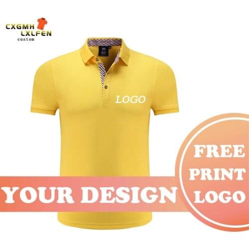 10-color POLO shirt custom ceramic cotton lapel short sleeve advertising cultural shirt printing DIY brand text